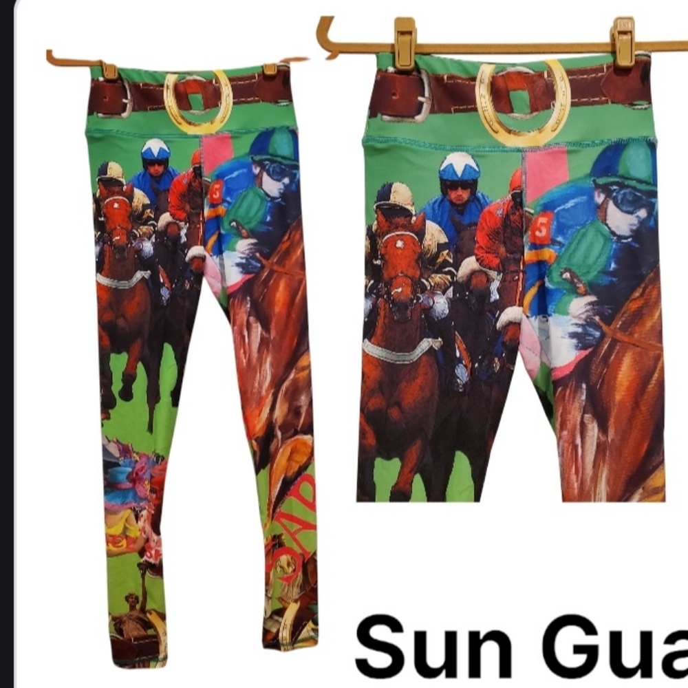 SunGuard Leggings Horse Racing NEW Size XS